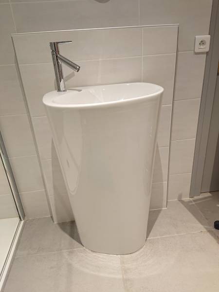 Installation d'une vasque colonne à Montmorency proche Enghein-les-bains 95