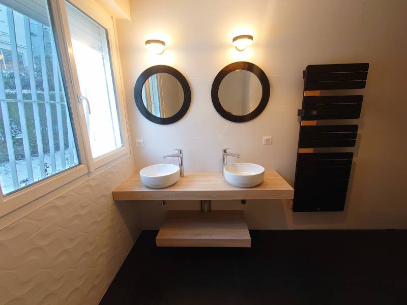 Rénovation complète d’une salle de bain avec WC dans un appartement à Saint leu la foret 95320